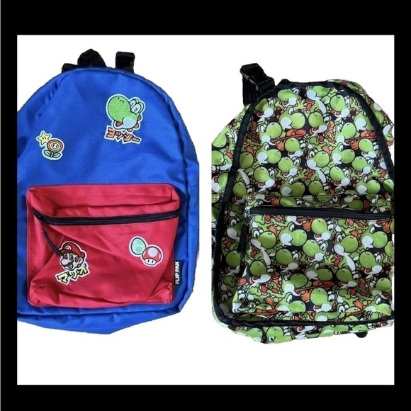 Nintendo Other - Super Mario Brothers Reversible Yoshi Backpack Flip Pak